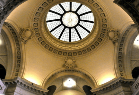 Image of the dome of the Rotunda in the Central Library building. 